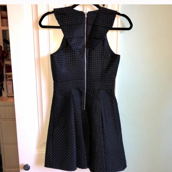 BCBG women’s black fit n flair stitched check cocktail dress - Picture 4 of 12